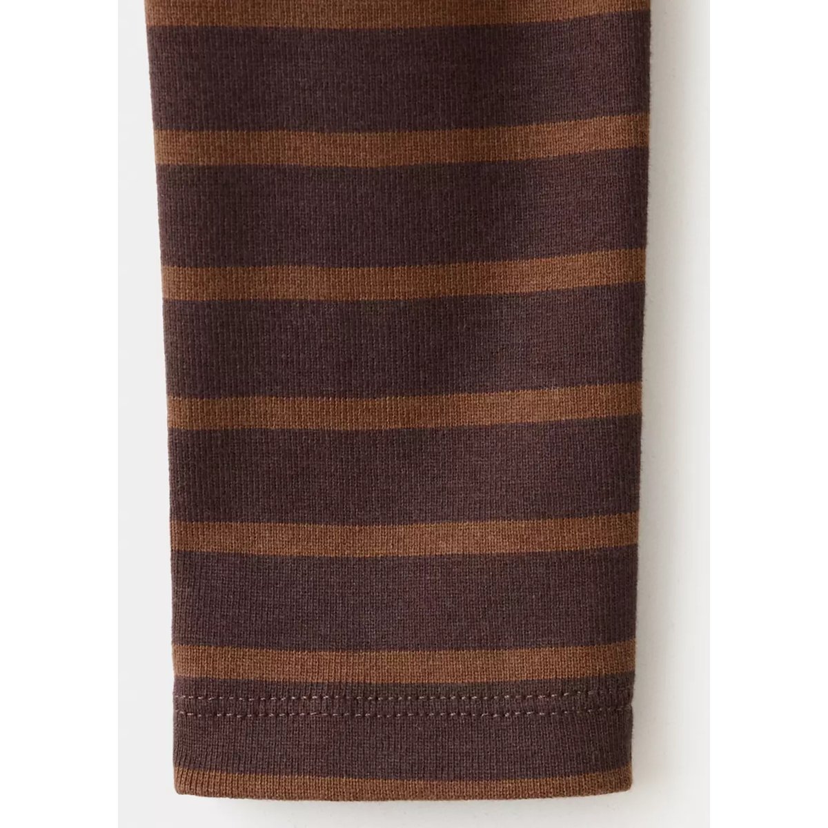 T-shirt coton à rayures marron, MANGO