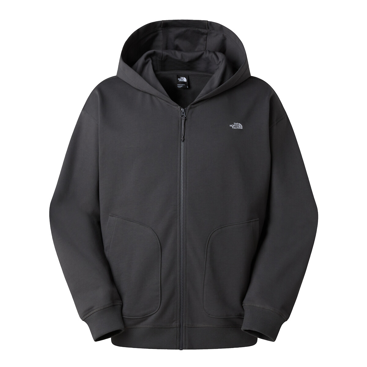 Sweat zippé à capuche en French Terry gris anthracite, THE NORTH FACE