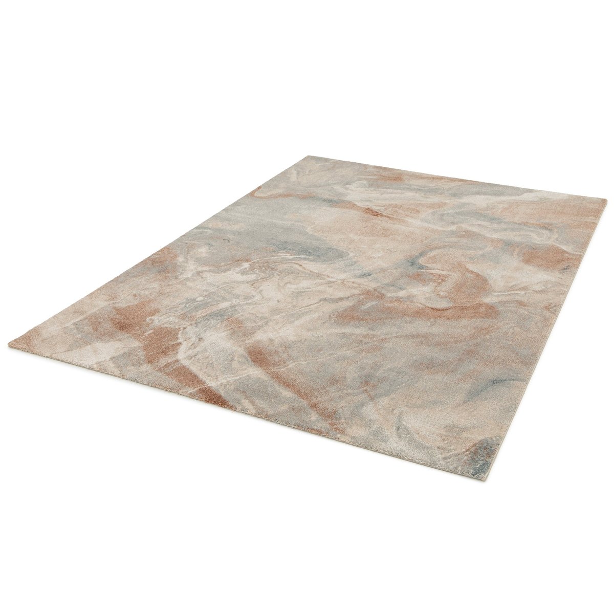 Tapis abstrait en fibres recyclées CARRARE palette colorée, AFK LIVING