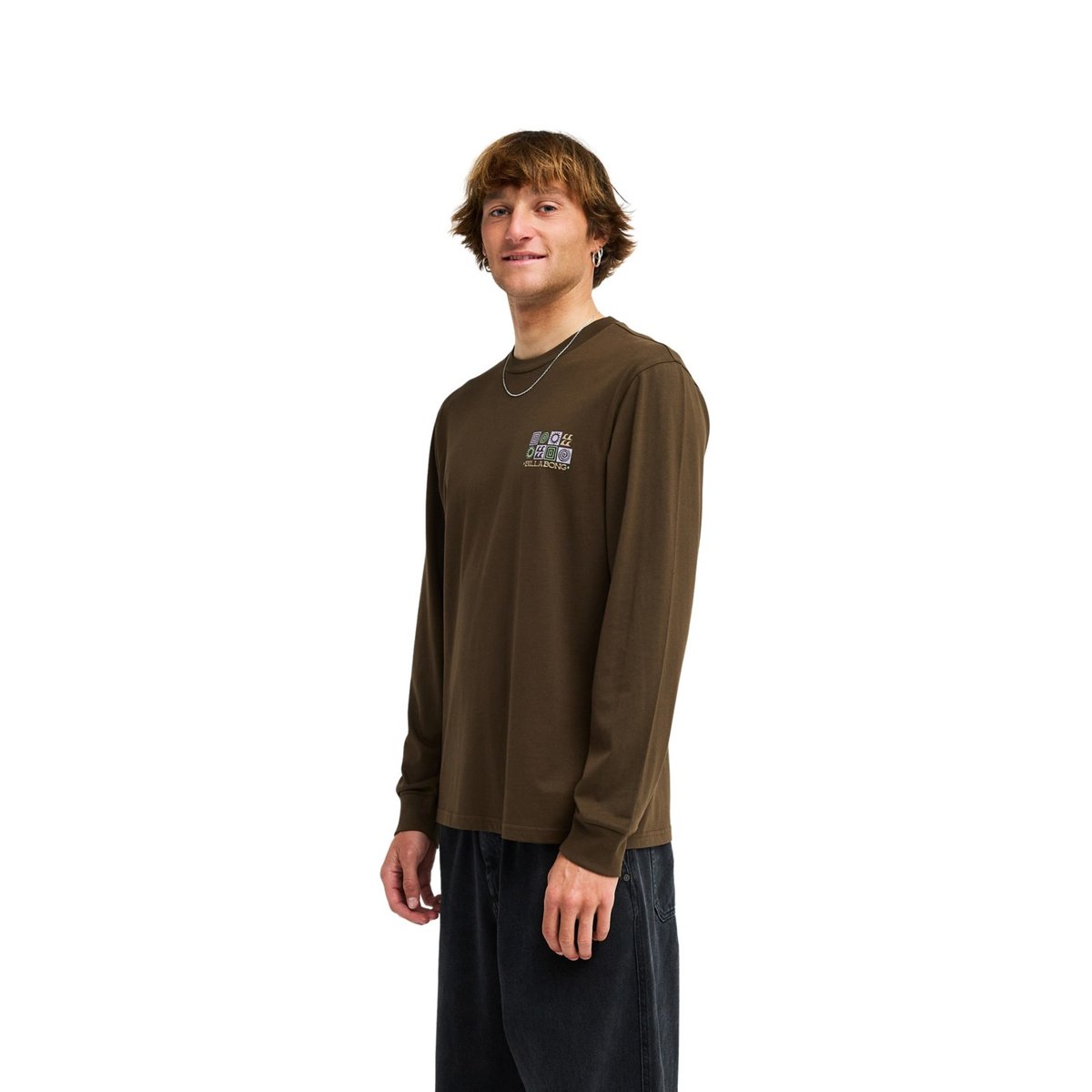 T shirt manches longues SEGMENT marron dark cedar, BILLABONG