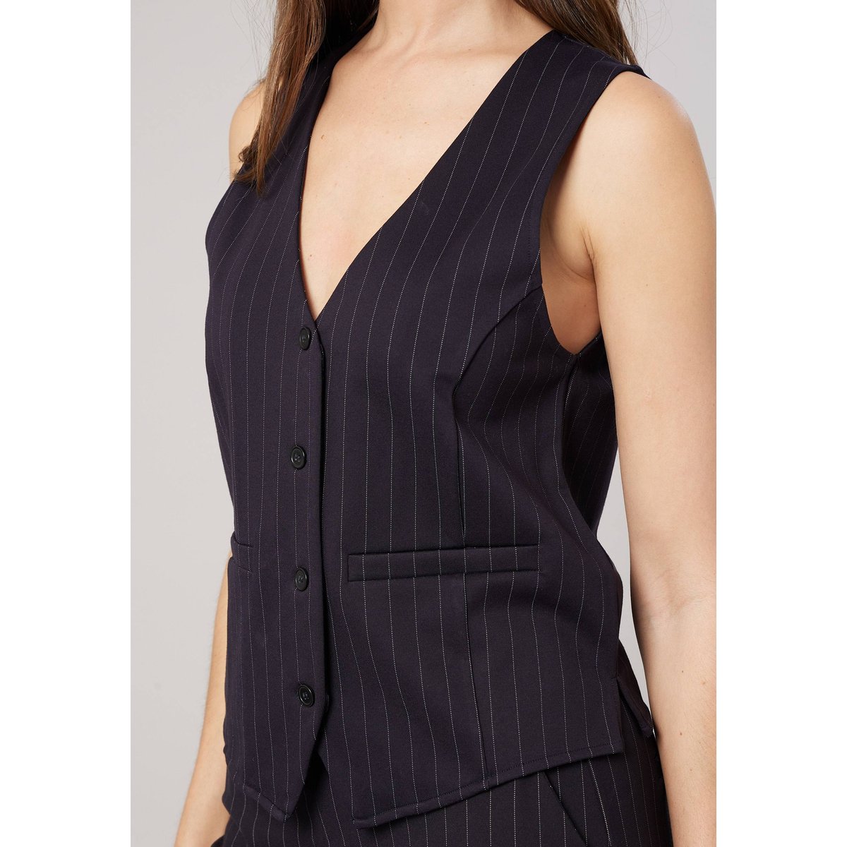 Gilet sans manches femme CAMBERLY navy, DEELUXE