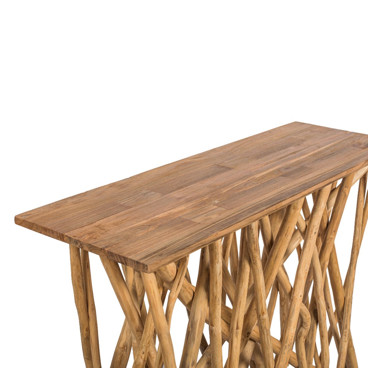 Console en branches de teck ENORA naturel, HYDILE