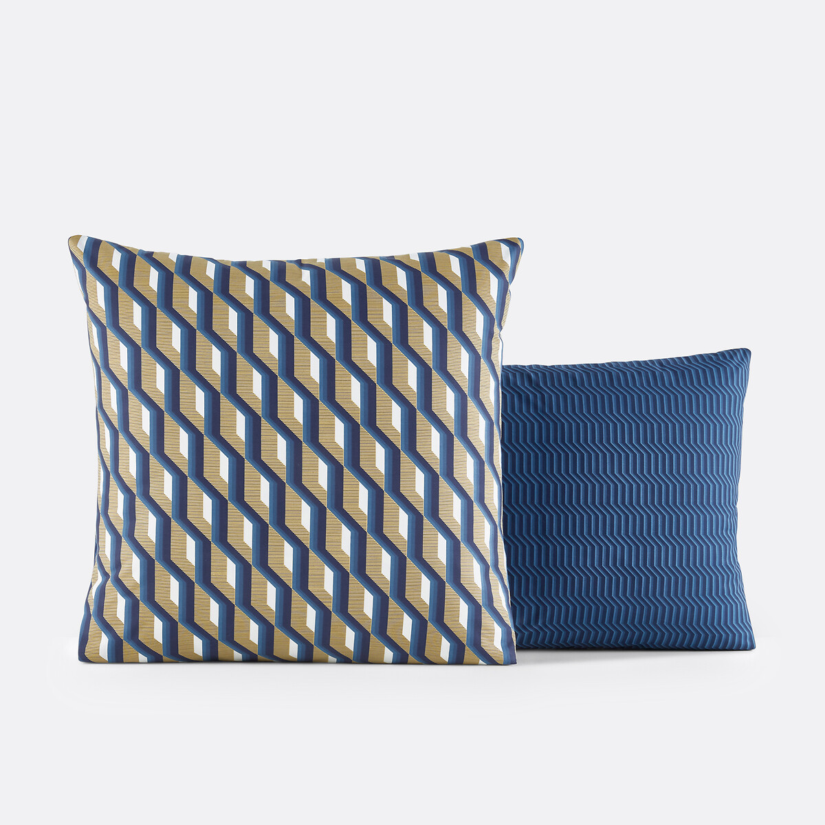 Federa per guanciale percalle di cotone, Milano fantasia blu, LA REDOUTE INTERIEURS