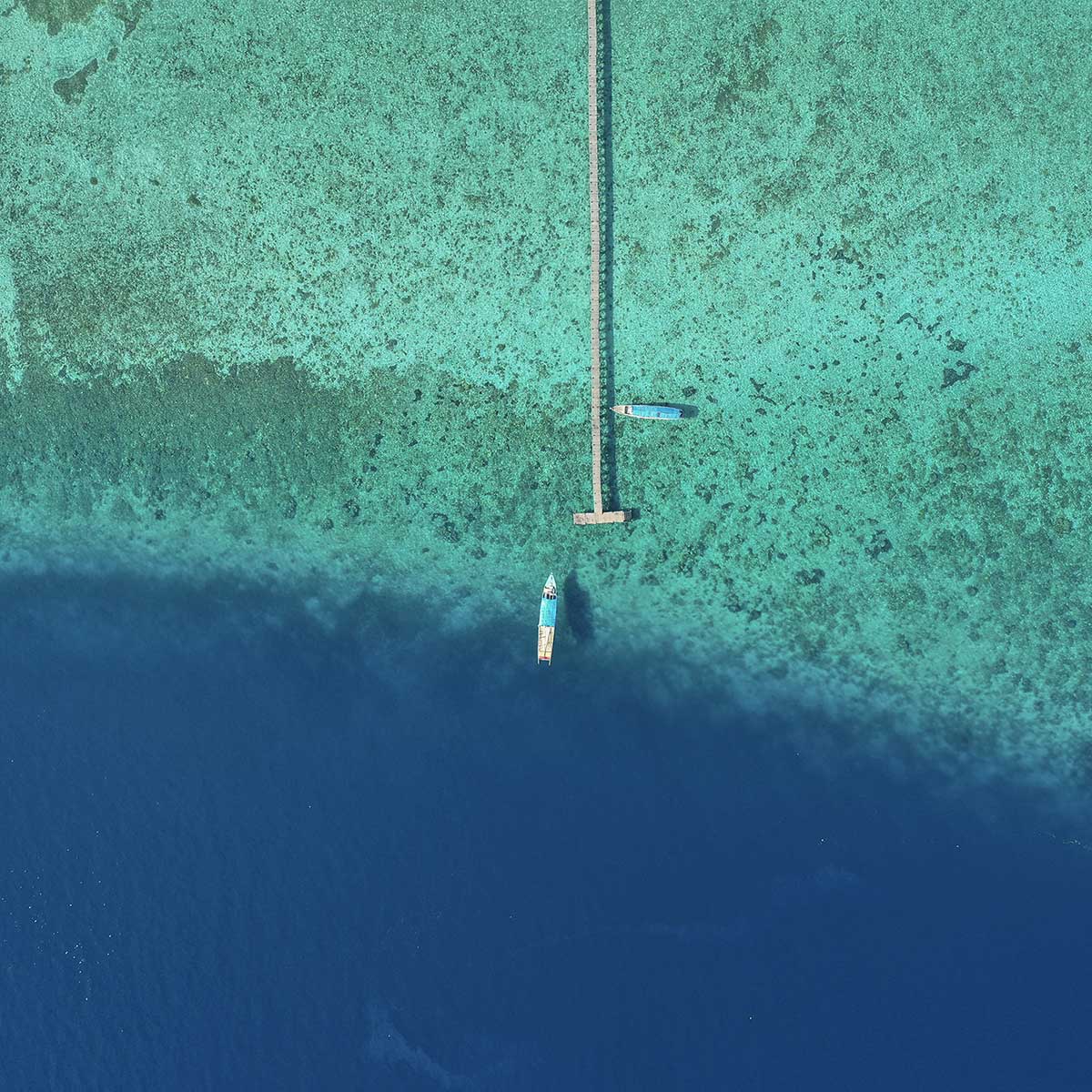 Tableau blue lagoon tableau alu dibond, HEXOA
