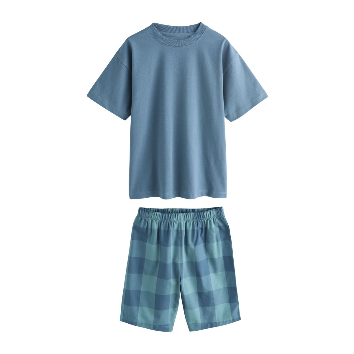 Pyjama short tissé, lot de 3 bleu/vert/pierre, NEXT