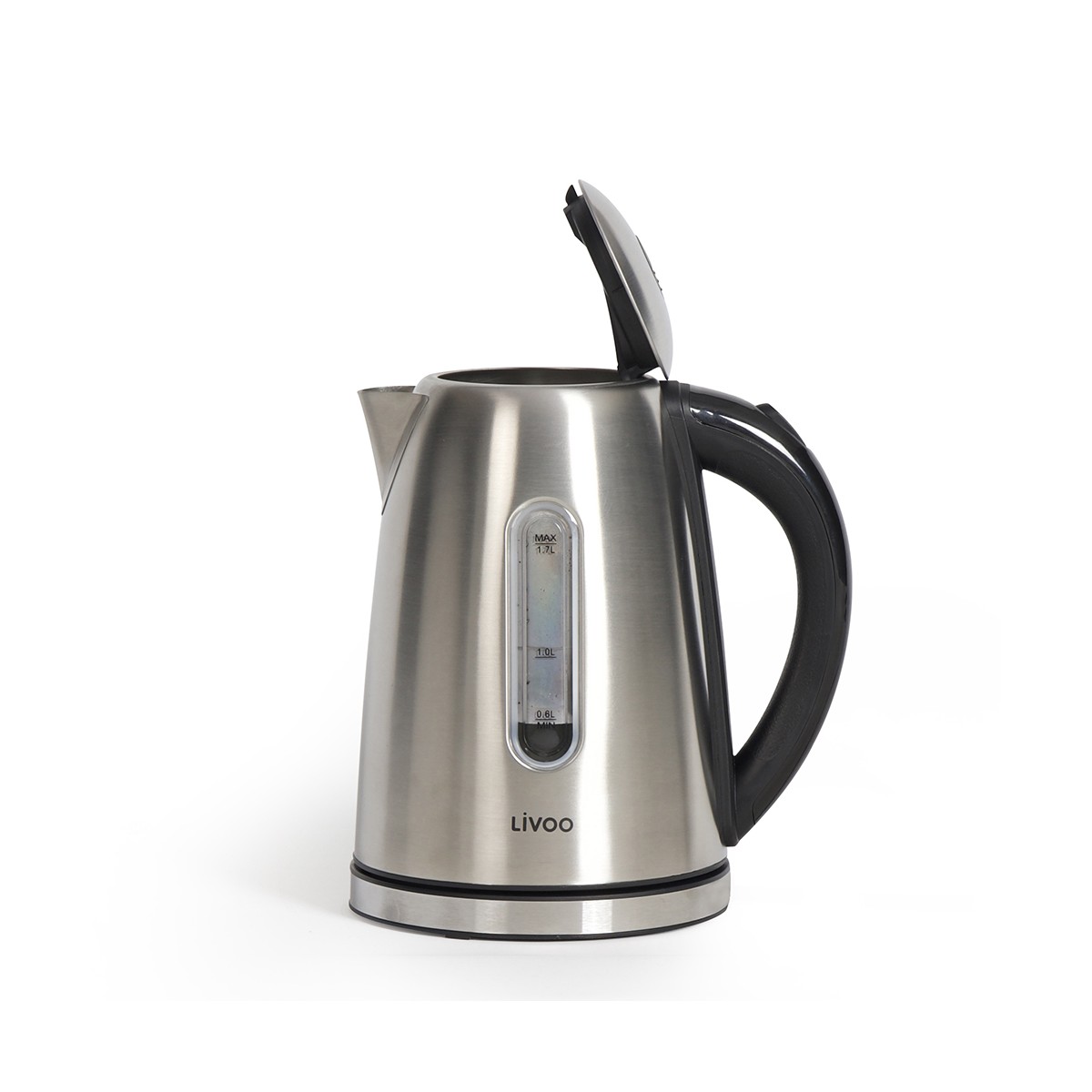 Bouilloire en acier inoxydable 1,7 L gris, LIVOO