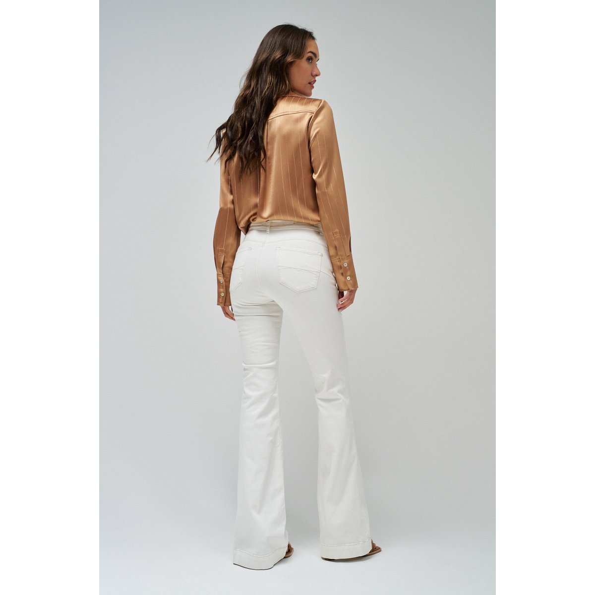 JEAN FAITH PUSH IN FLARE ecru, SALSA JEANS