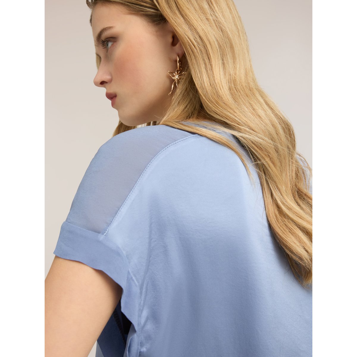 Blouse avec encolure bateau light - blue, MOTIVI