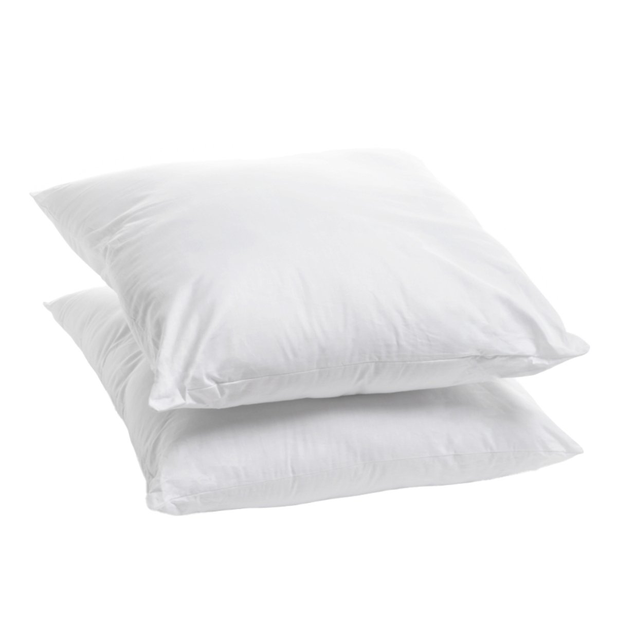 Lot de 2 oreillers ferme COTON BIO blanc, BLEU CALIN