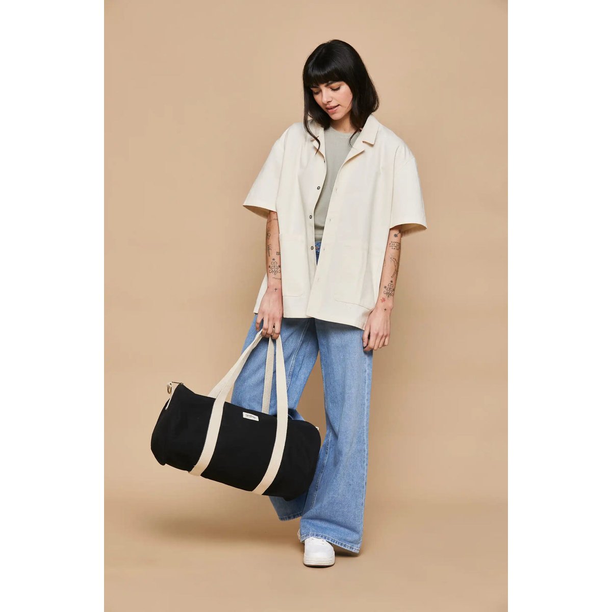 Sac polochon SIMON noir, HINDBAG