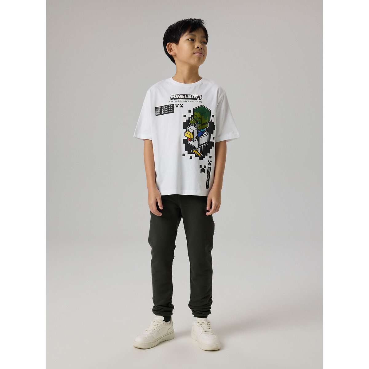 Camiseta de manga corta MINECRAFT blanco, NAME IT