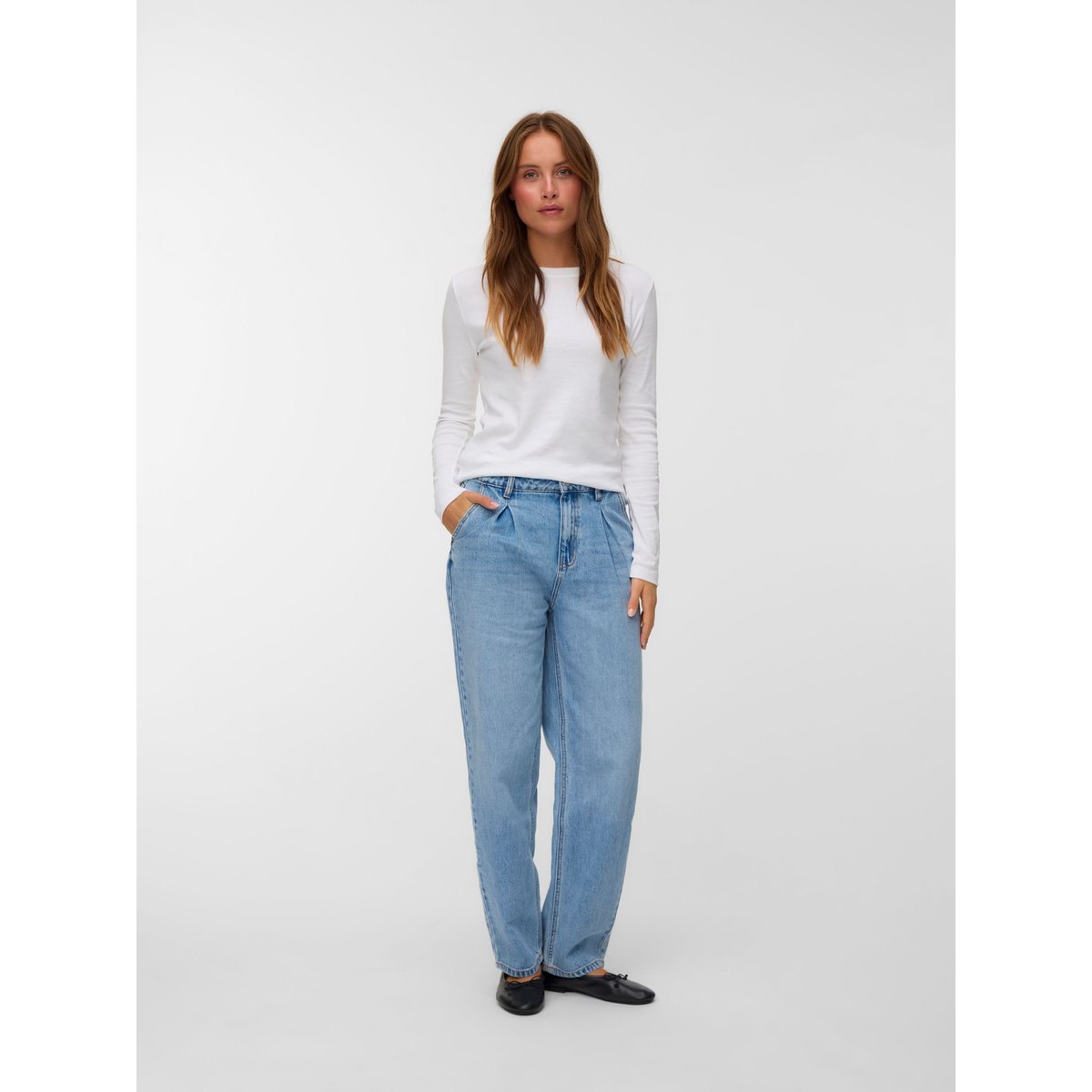 Jean Coupe Droite medium blue denim, VERO MODA