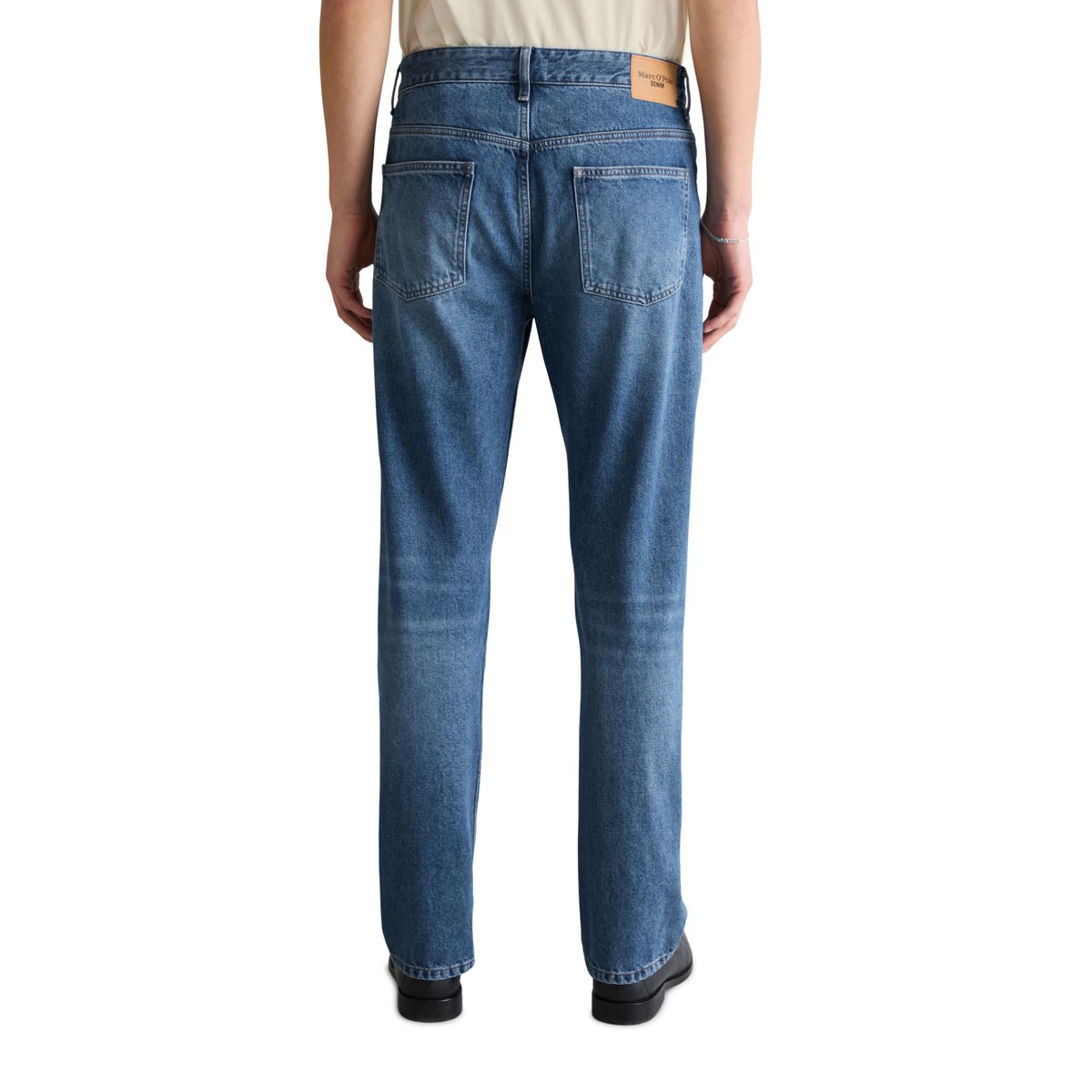 Jeans modèle Sverre droit en pur coton bio bleu moyen, MARC O’POLO DENIM