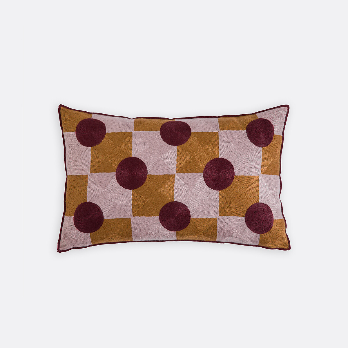 Copricuscino rettangolare 50x30 cm, lino e cotone ricamato, TOUMA multicolore, LA REDOUTE INTERIEURS