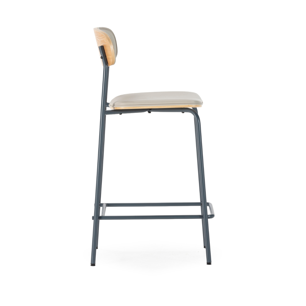 Tabourets lot de 2 en similicuir - TESS beige, CALICOSY