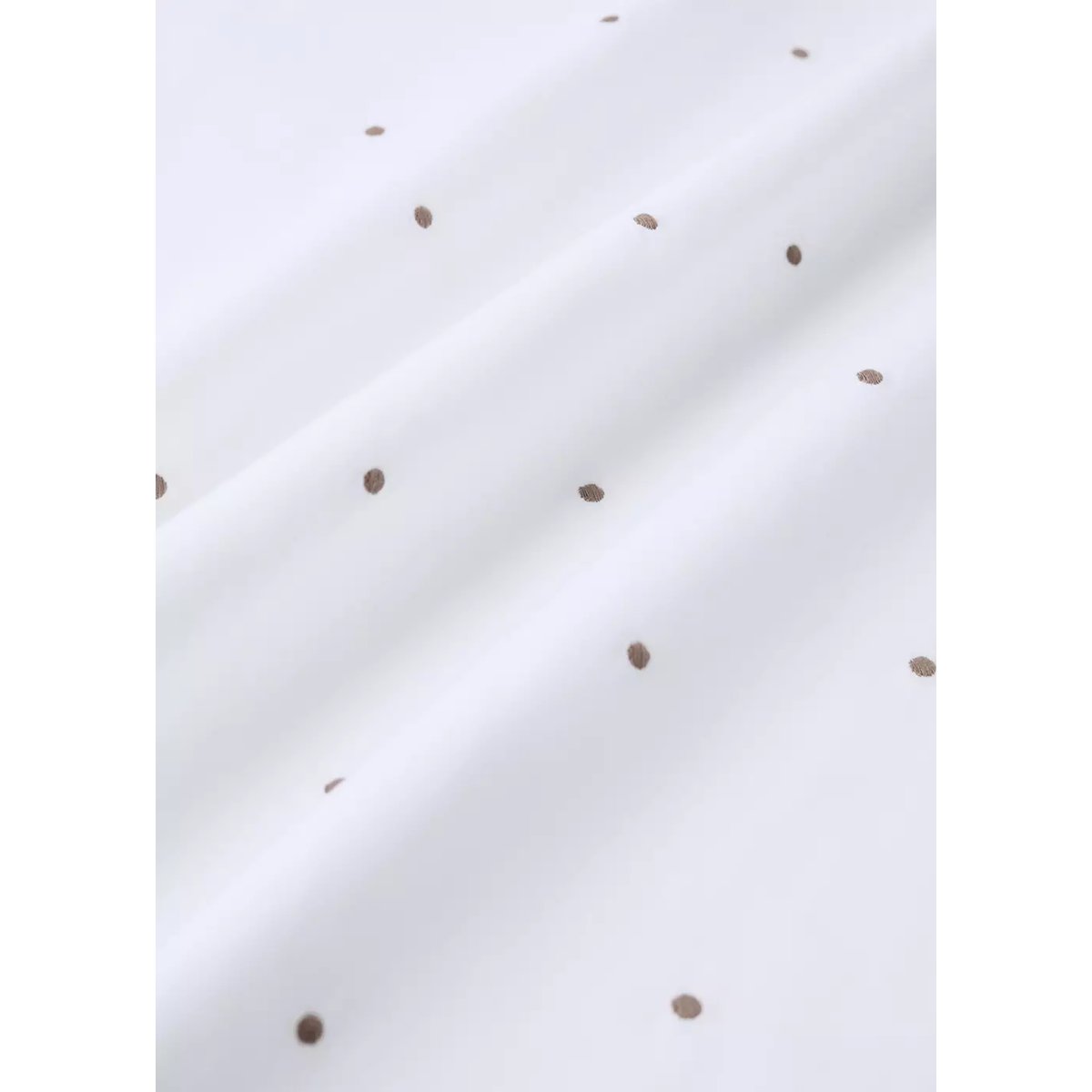 Housse de couette percale de coton plumetis lit 90 cm marron moyen, MANGO HOME