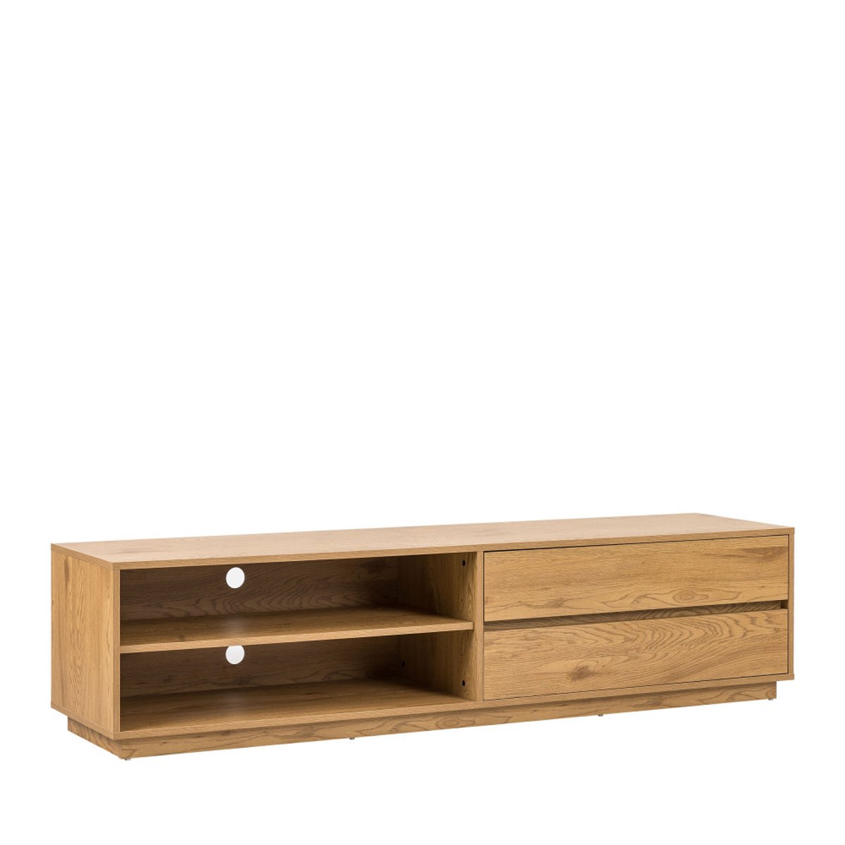 Meuble tv 2 tiroirs, 2 niches en bois L180cm- SINCE bois clair, DRAWER