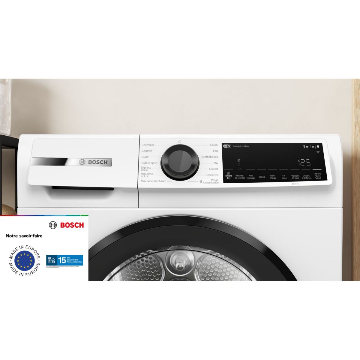 Sèche linge pompe à chaleur WQJ2320BFR couleur unique, BOSCH