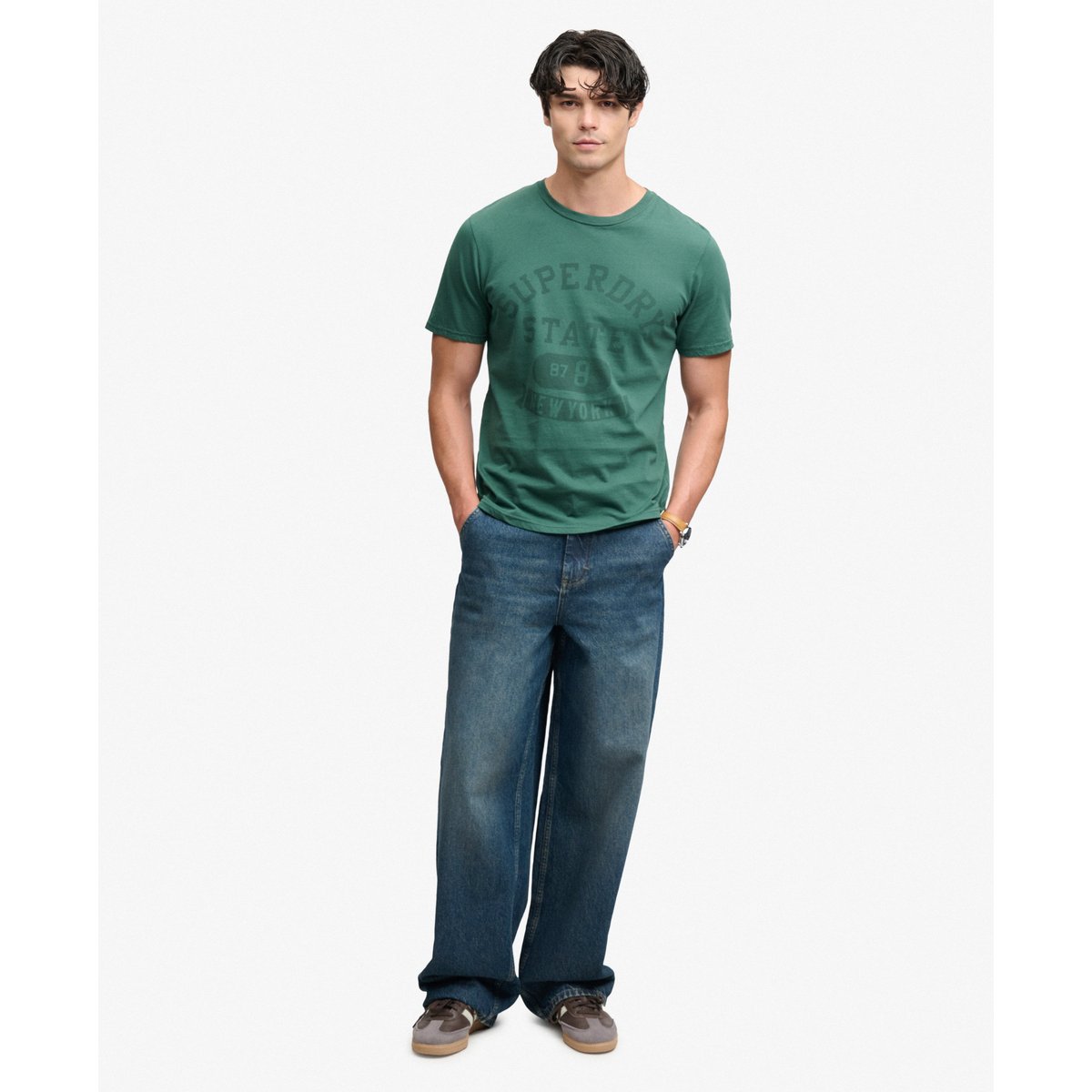 T-shirt Athletic Tonal coupe décontractée vert erin, SUPERDRY