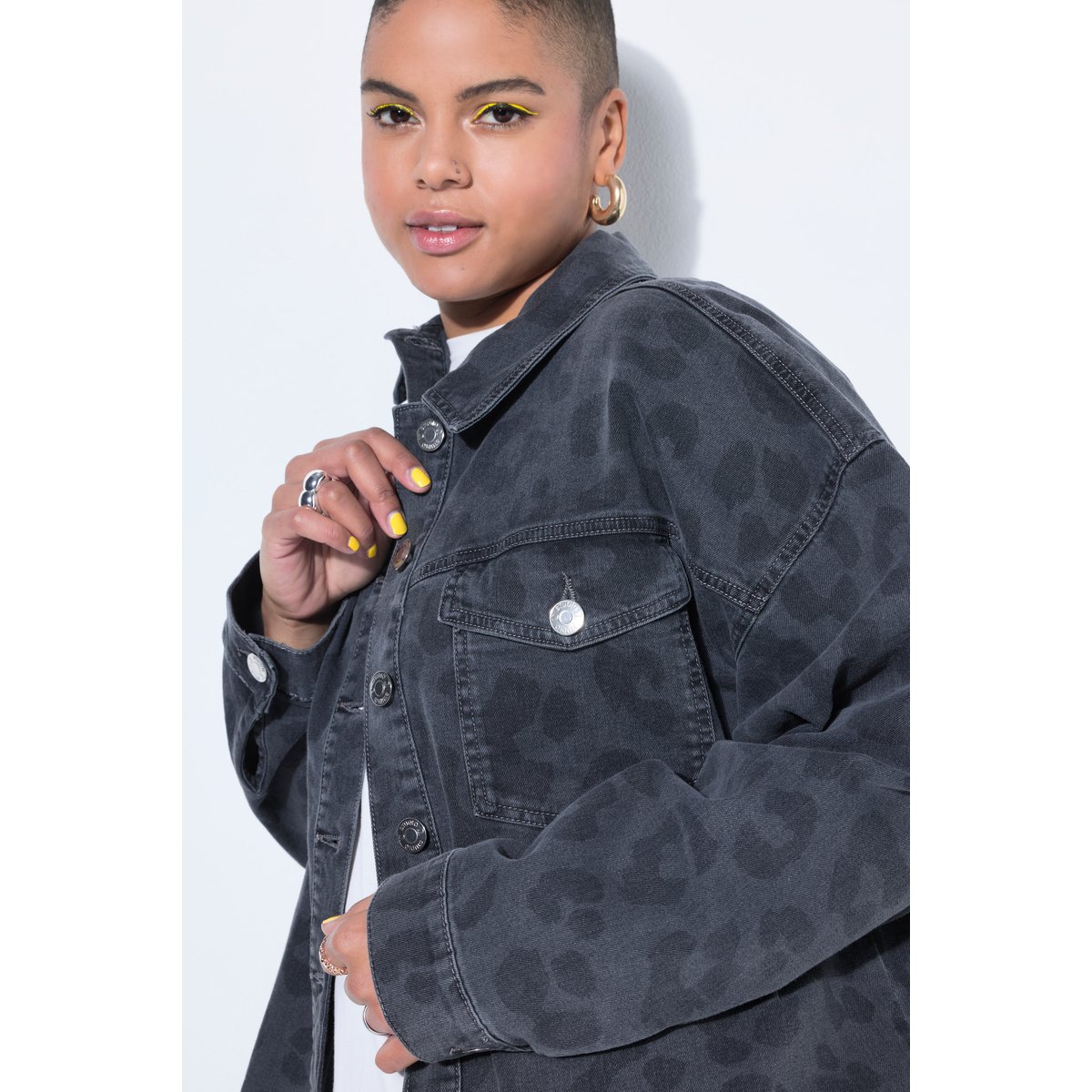 Veste en jean oversize jean gris foncé, STUDIO UNTOLD
