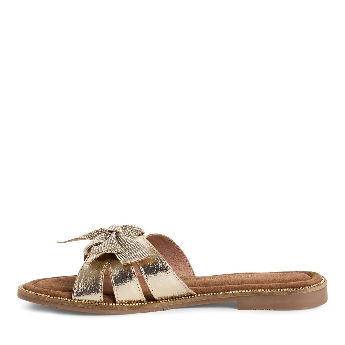 Mule en cuir multicolore gris platine, MARCO TOZZI