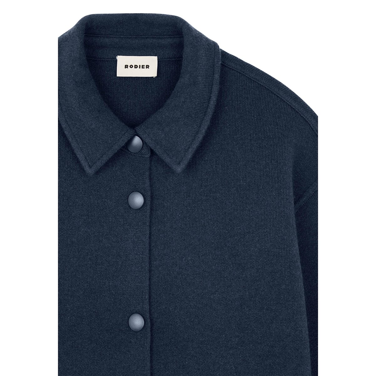 Veste double face en laine bleu denim, RODIER