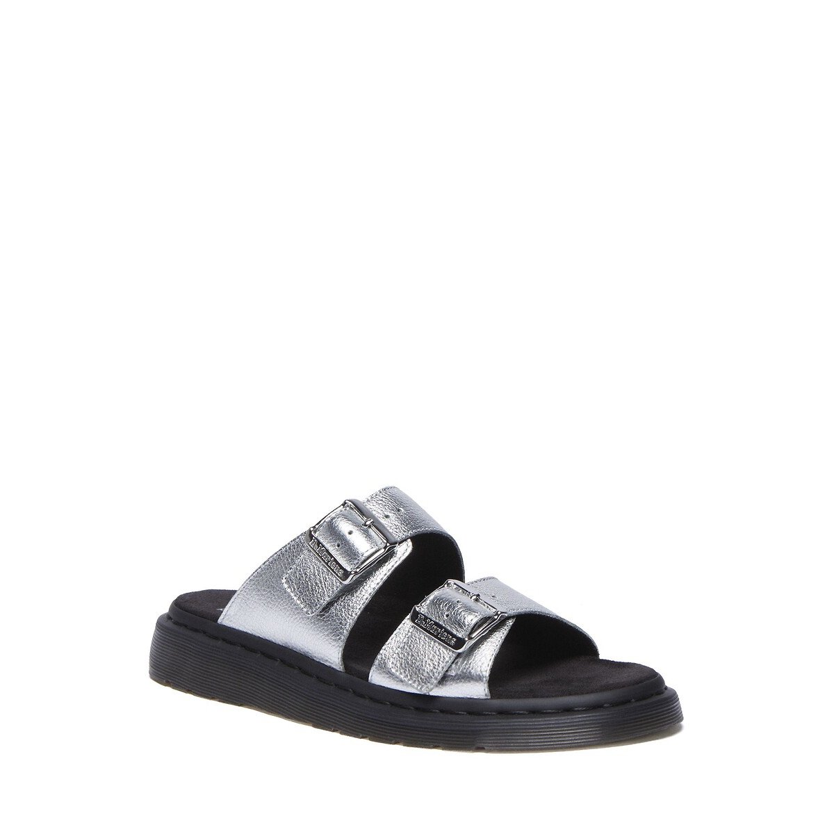 Sabot in pelle Josef Slide Silver Metallic Tumble argent, DR. MARTENS