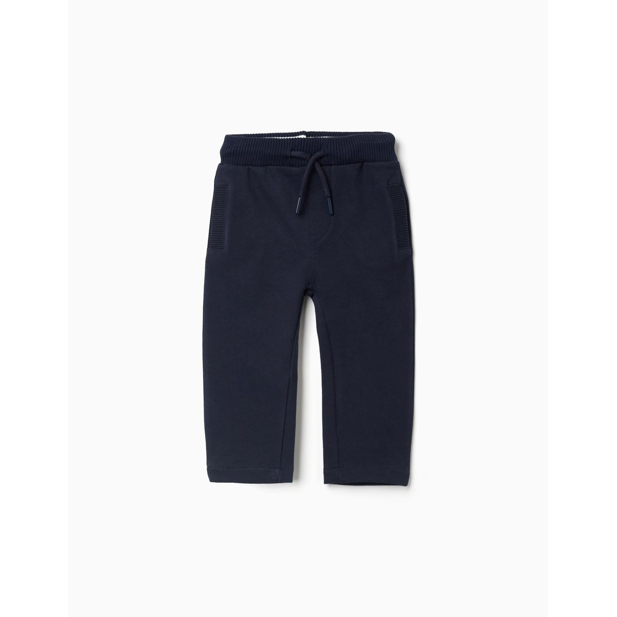 Pantalon en coton avec cordon de serrage bleu foncé, ZIPPY