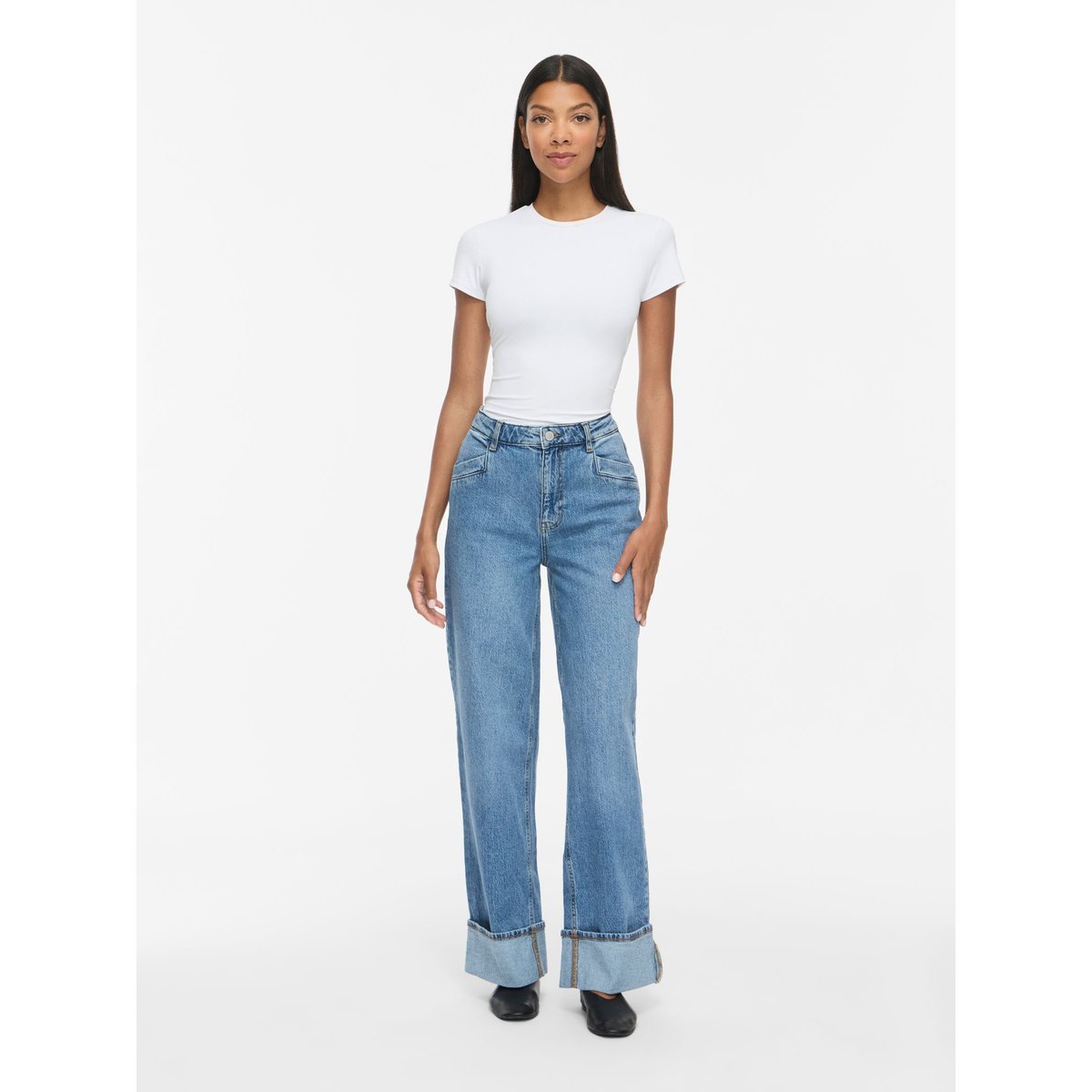 Jean À Coupe Ample bleu - medium blue denim1, VILA