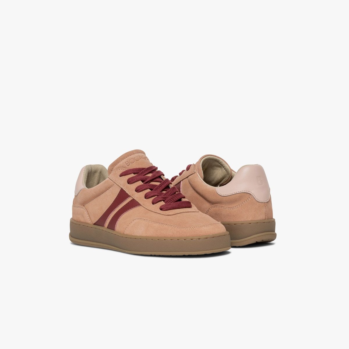 Basket en cuir LAURIE rose peche, BOCAGE