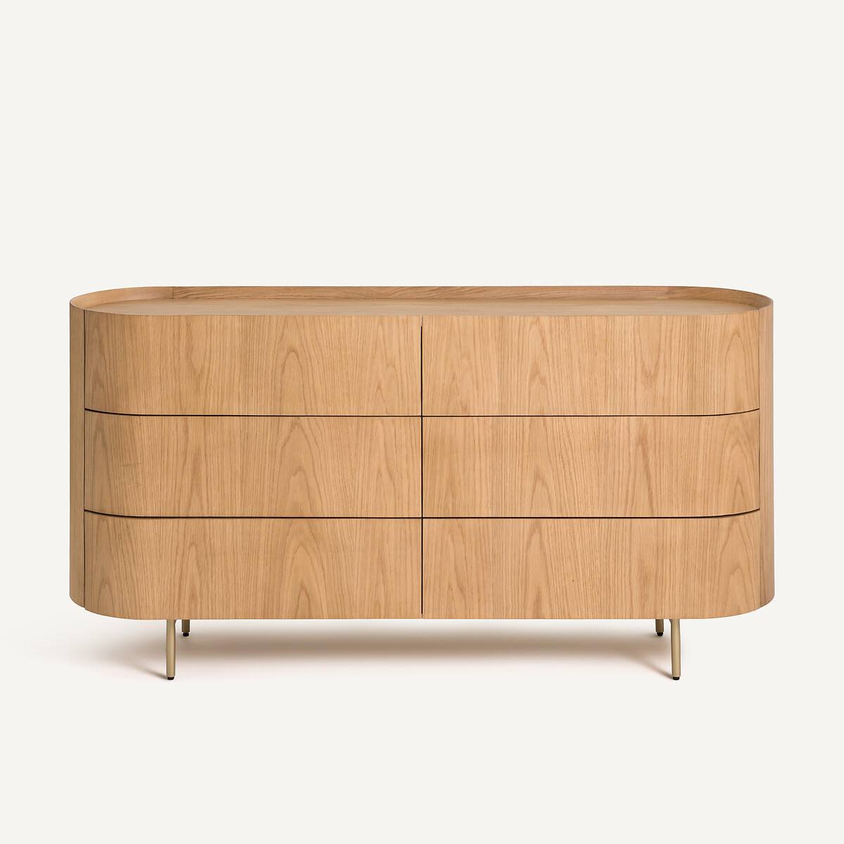 Commode 6 tiroirs, chêne et plaqué chêne, Aslen chêne naturel, AM.PM