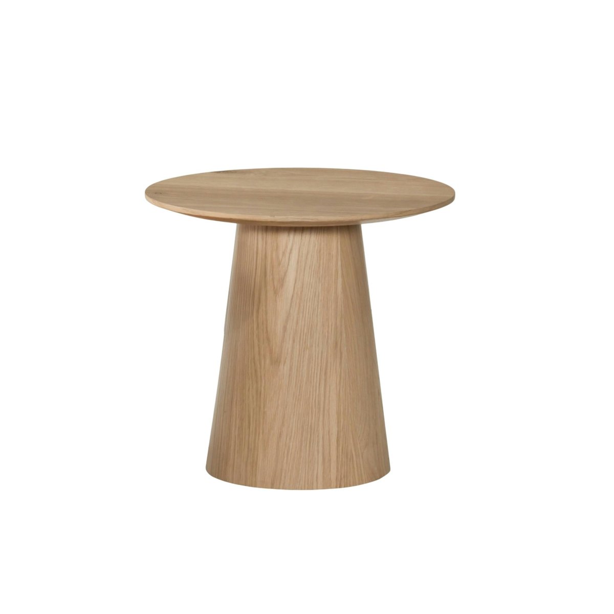 Bout de canapé rond moderne, en chêne LOREN bois clair, PIER IMPORT