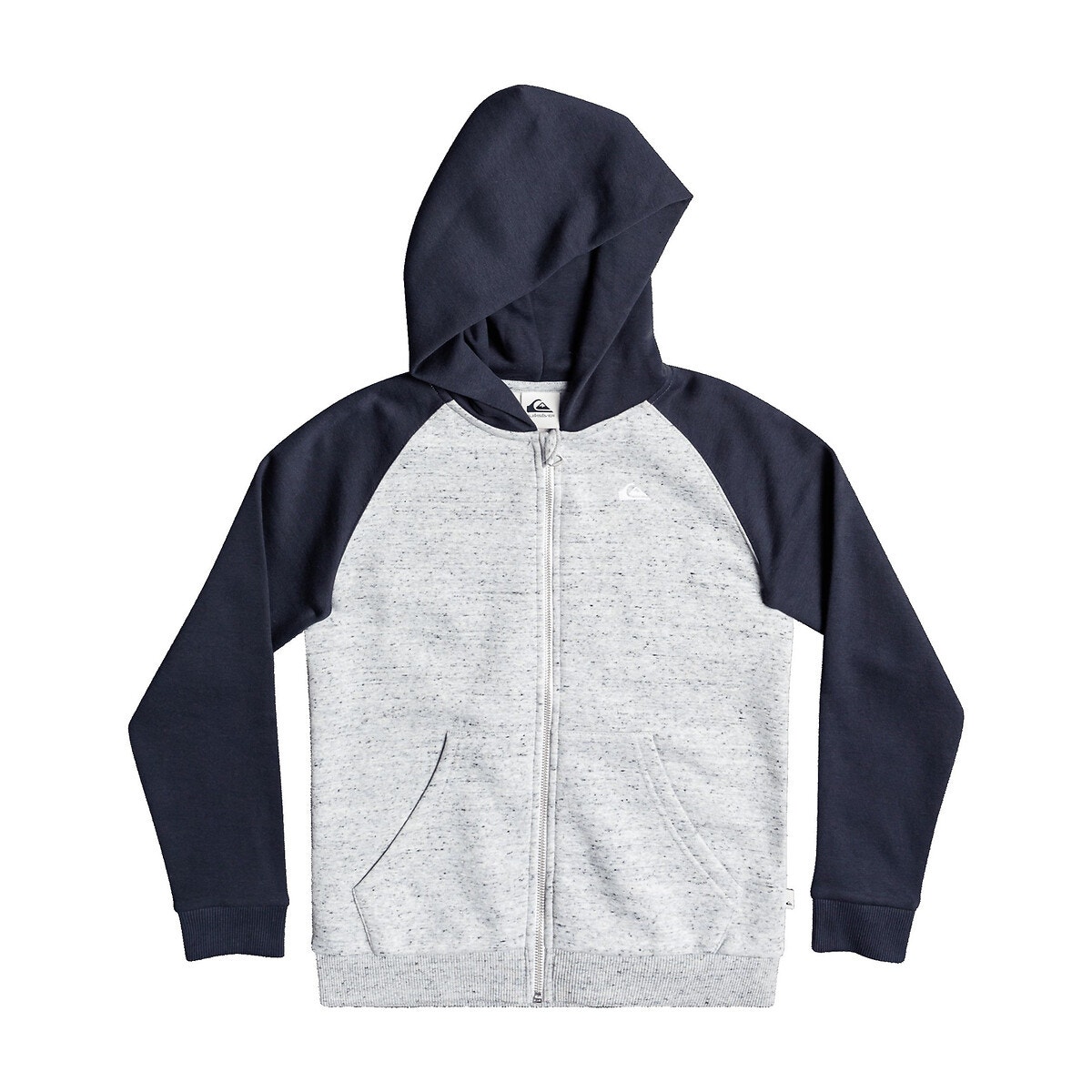 Sweat Zippé À Capuche 8-16 Ans gris + bleu, QUIKSILVER
