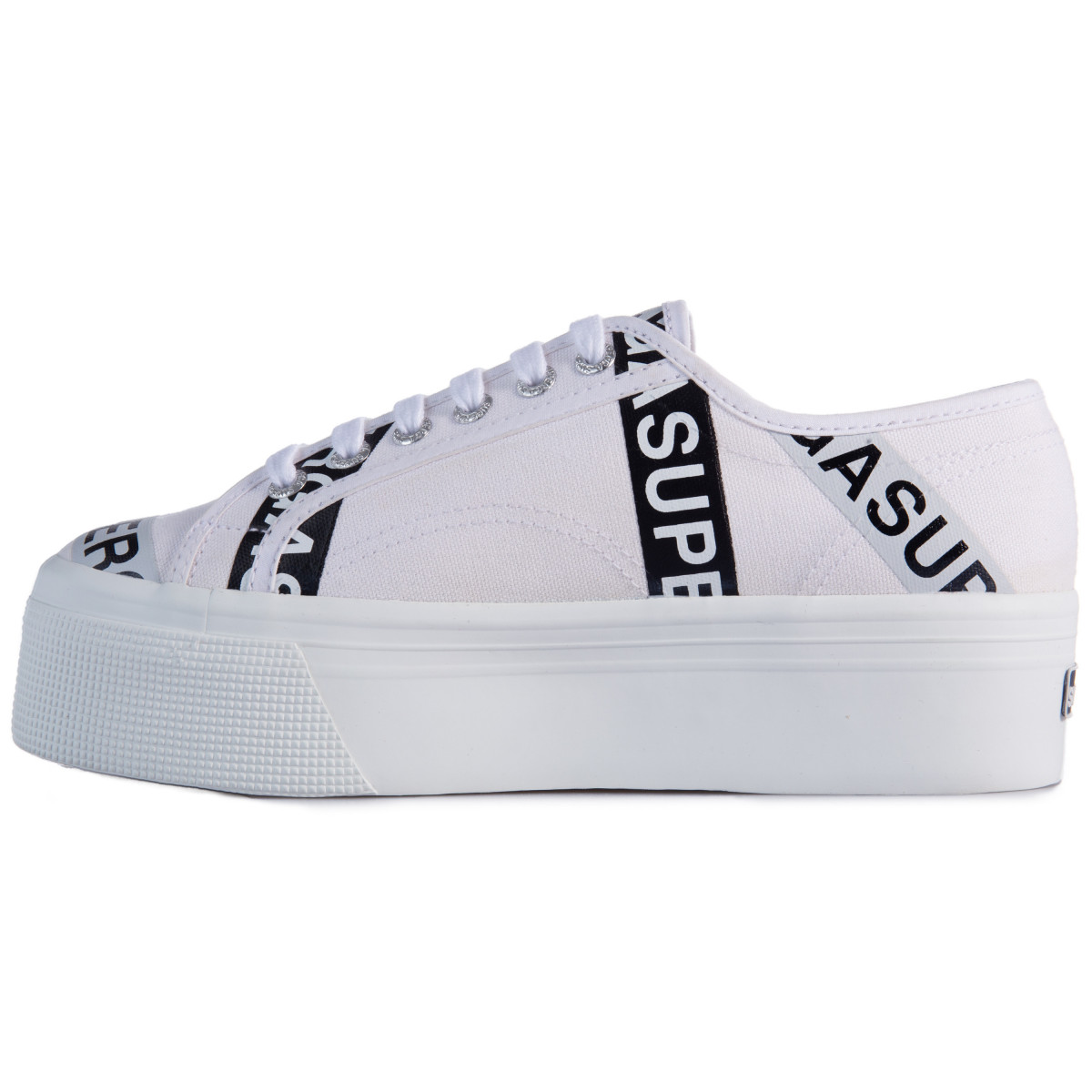 Baskets Compensées En Toile 2790, Jellygum Sole blanc, SUPERGA