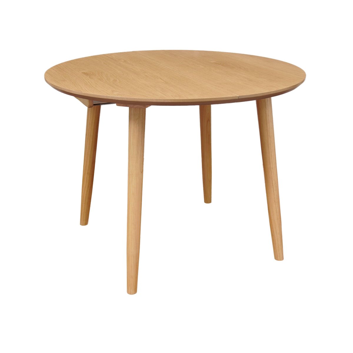 Table repas 140-220 cm placage chêne avec 2 allonges naturel clair, ZAGO