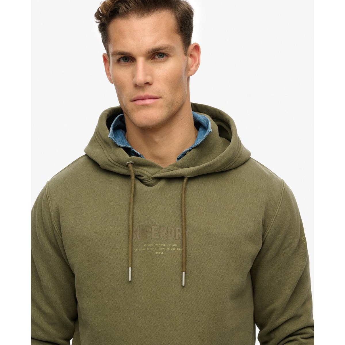 Sweat à capuche Utility Sport vert olive foncé, SUPERDRY