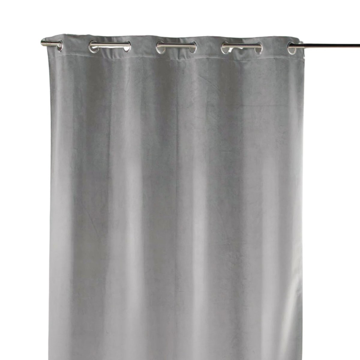 Rideau en velours tamisant fluide gris clair, HOME MAISON
