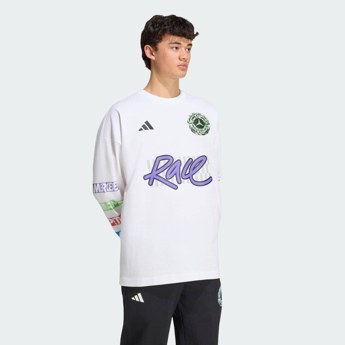 T-Shirt Manches Longues Mercedes - Amg Petronas Formula 1 Team Lights On T-Shirt Manches Longues Mercedes - Amg Petronas Formula 1 Team Lights On white, adidas Performance