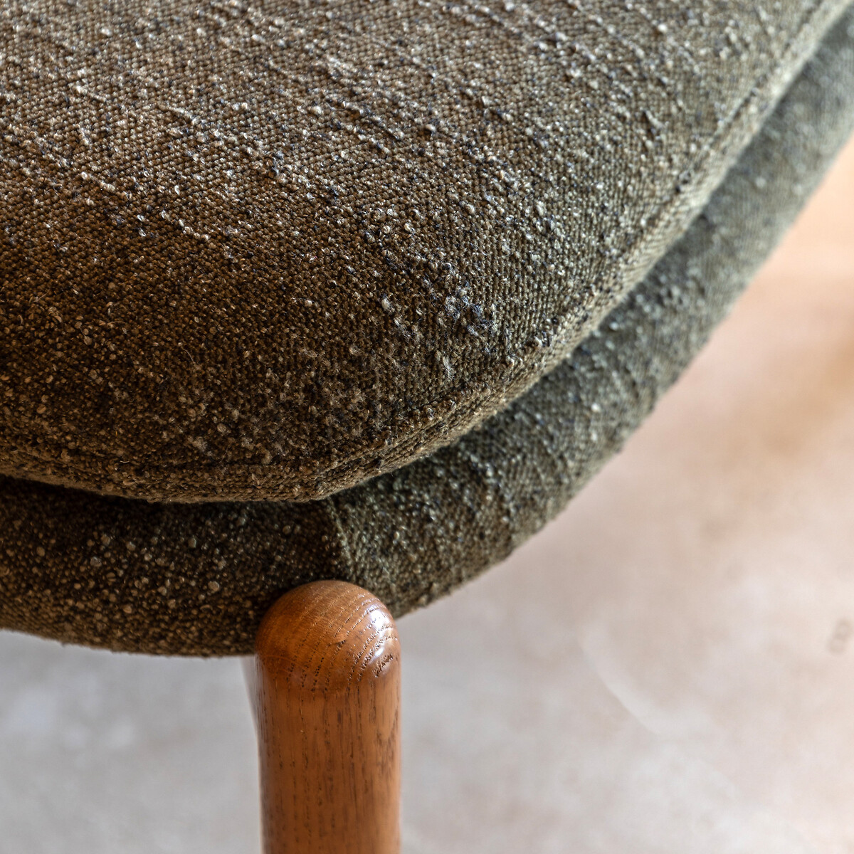 Fairfield Mid-Century Boucle Footstool green, ÉDITÉ