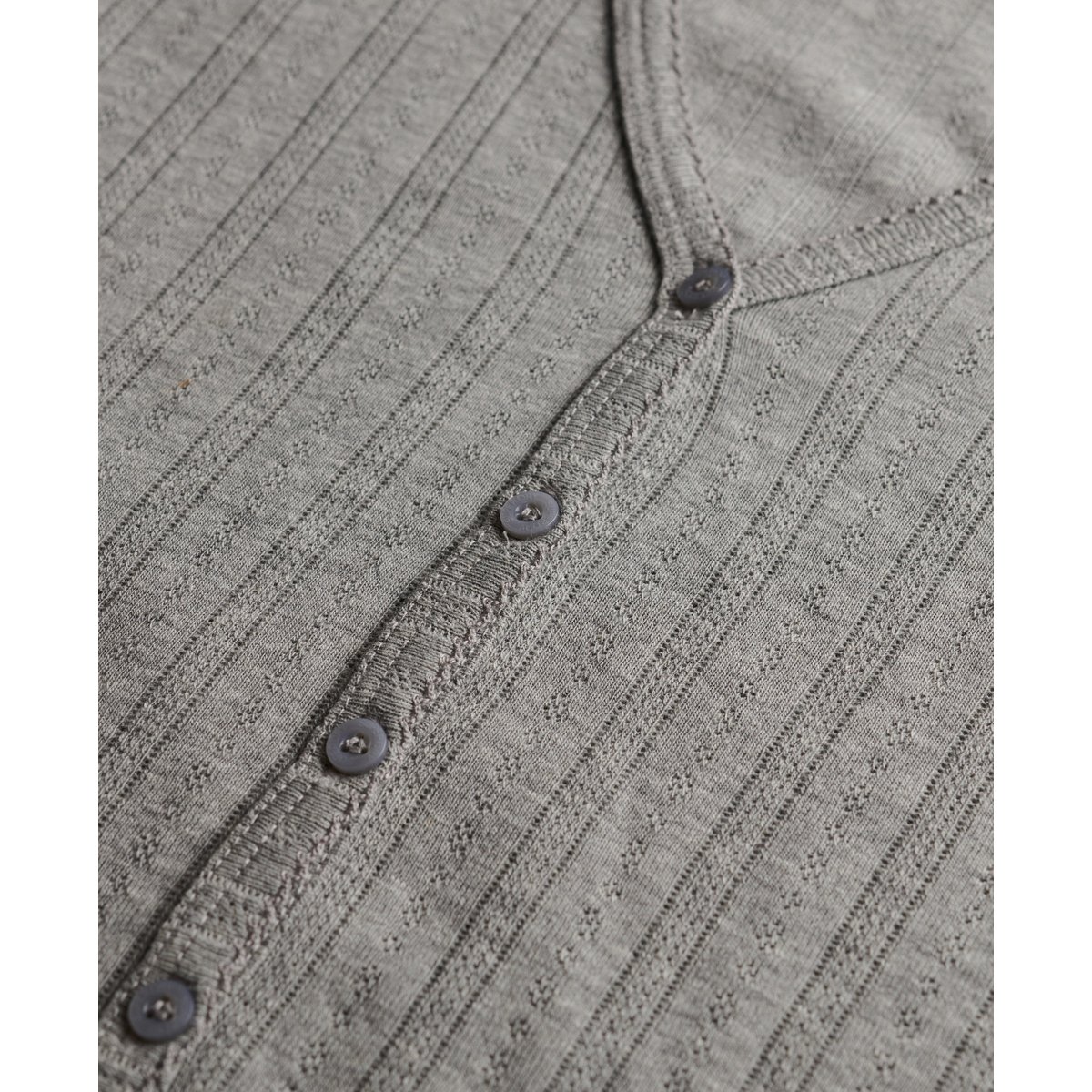 Cardigan Pointelle Athletic Essential gris chiné, SUPERDRY