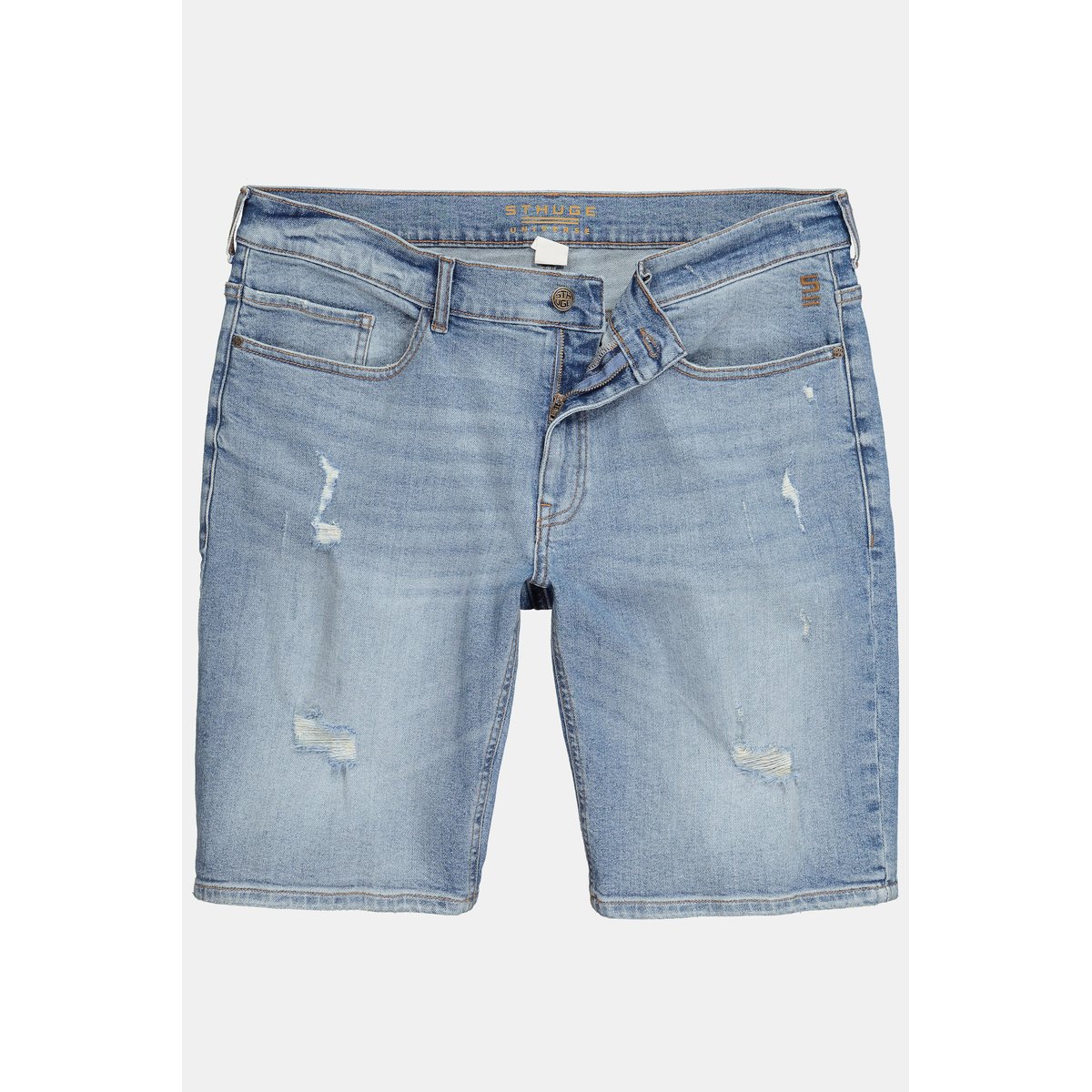 Bermuda en jean, ventre confort bleu jean, STHUGE