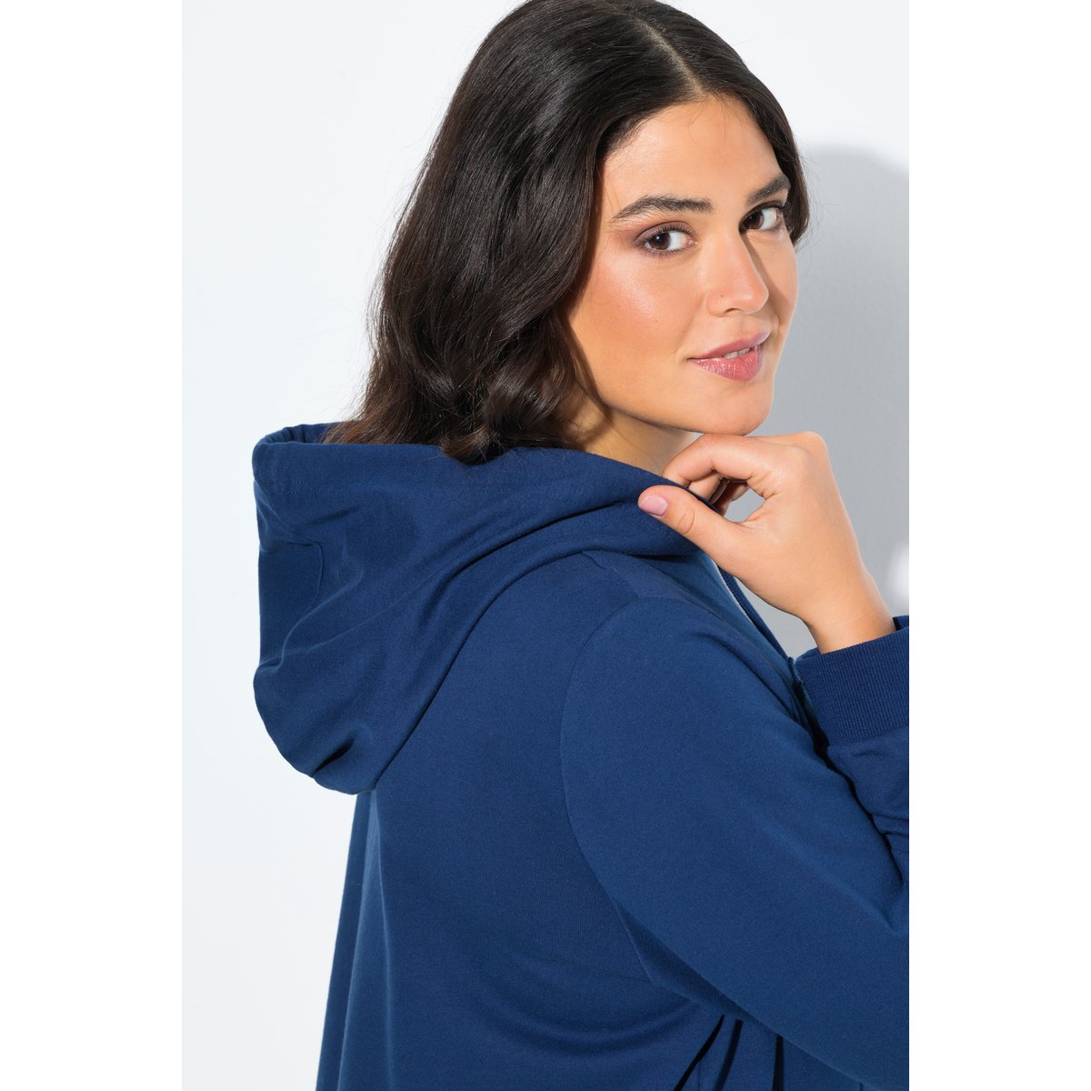 Sweat-shirt à capuche bleu foncé, ULLA POPKEN