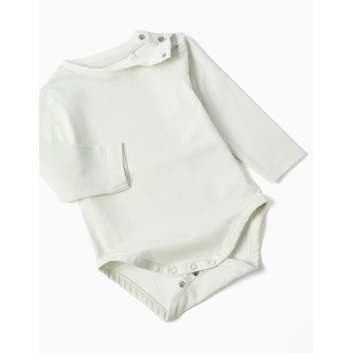 Ensemble 3 pièces en coton à rayures vert clair, ZIPPY
