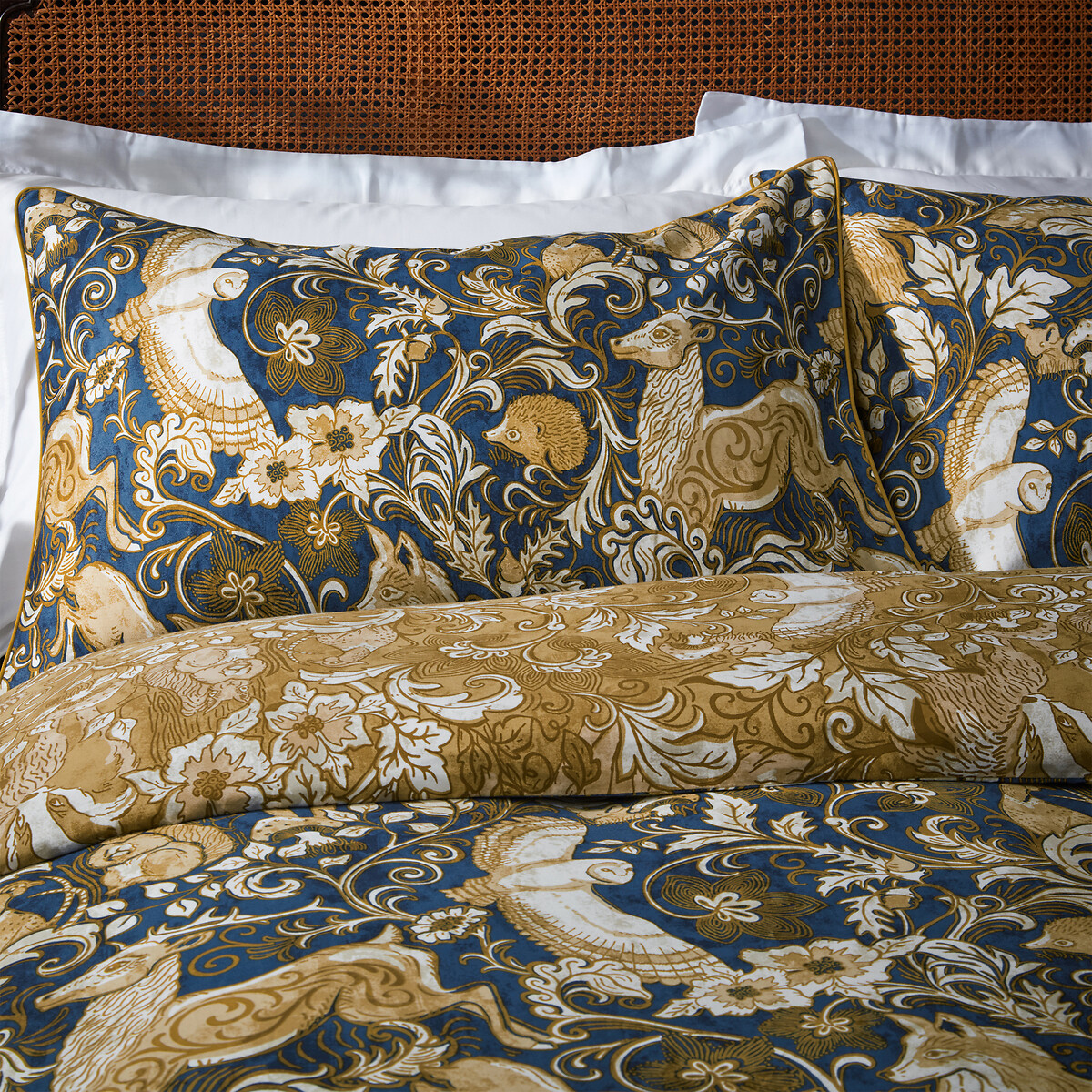 Harewood 100% Cotton Duvet Cover and Pillowcase Set blue, PAOLETTI