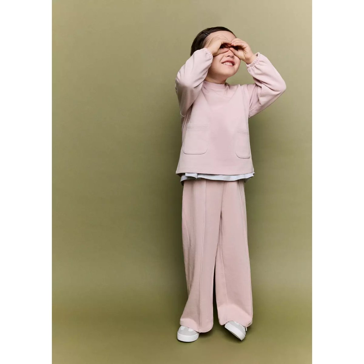 Sweat-shirt coton poches rose, MANGO BABY