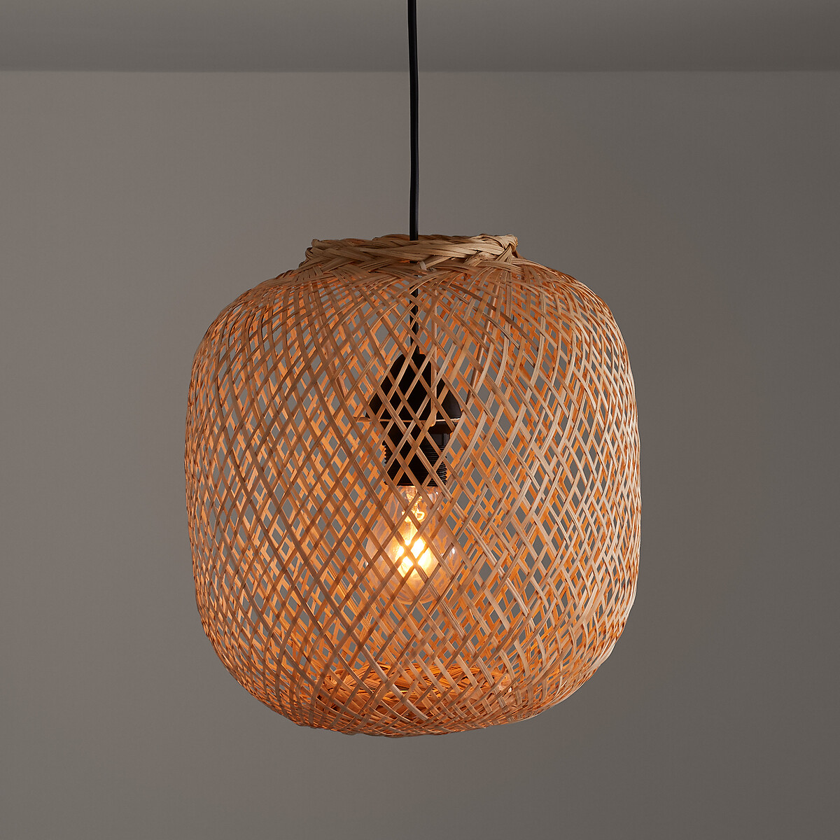 Hanglamp in bamboe Ø33 cm, Ezia naturel, LA REDOUTE INTERIEURS