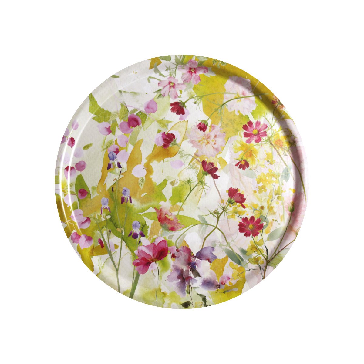 Plateau bois SOUFFLE FLEURI printemps rectangulaire, GARNIER THIEBAUT