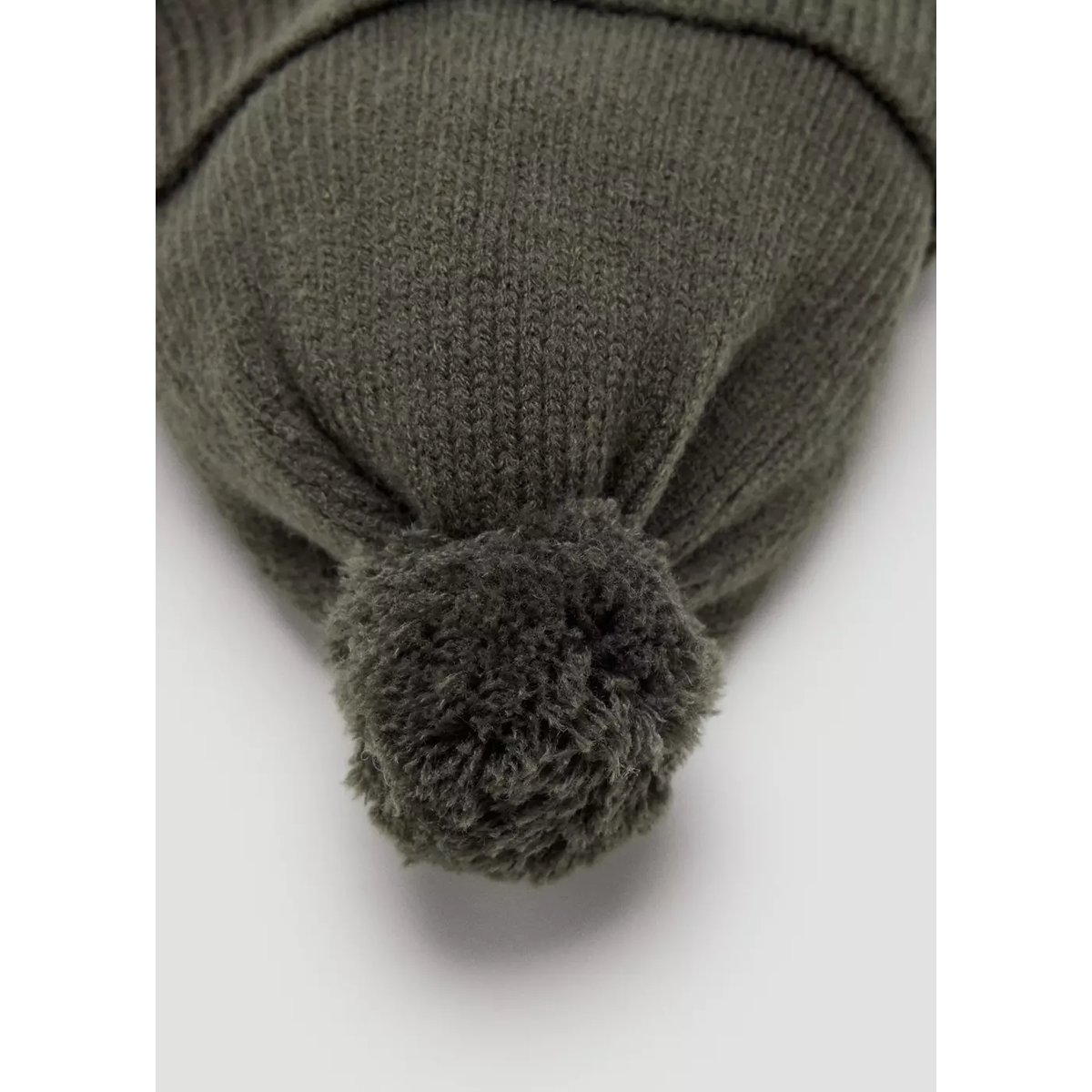 Bonnet pompon kaki, MANGO BABY