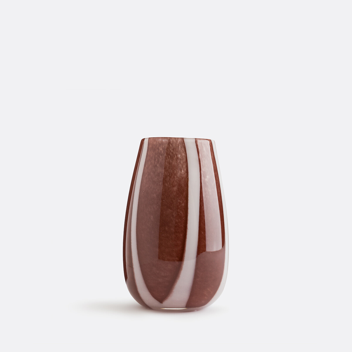 Vase en verre à rayures, Malco rouge grenat, LA REDOUTE INTERIEURS