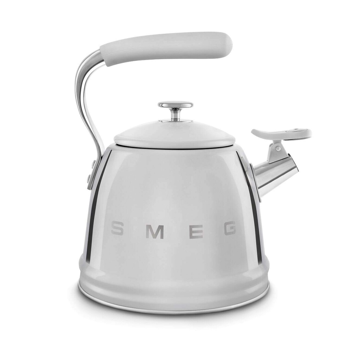 Retro Stovetop Whistling Kettle - WKF01 silver-coloured, SMEG
